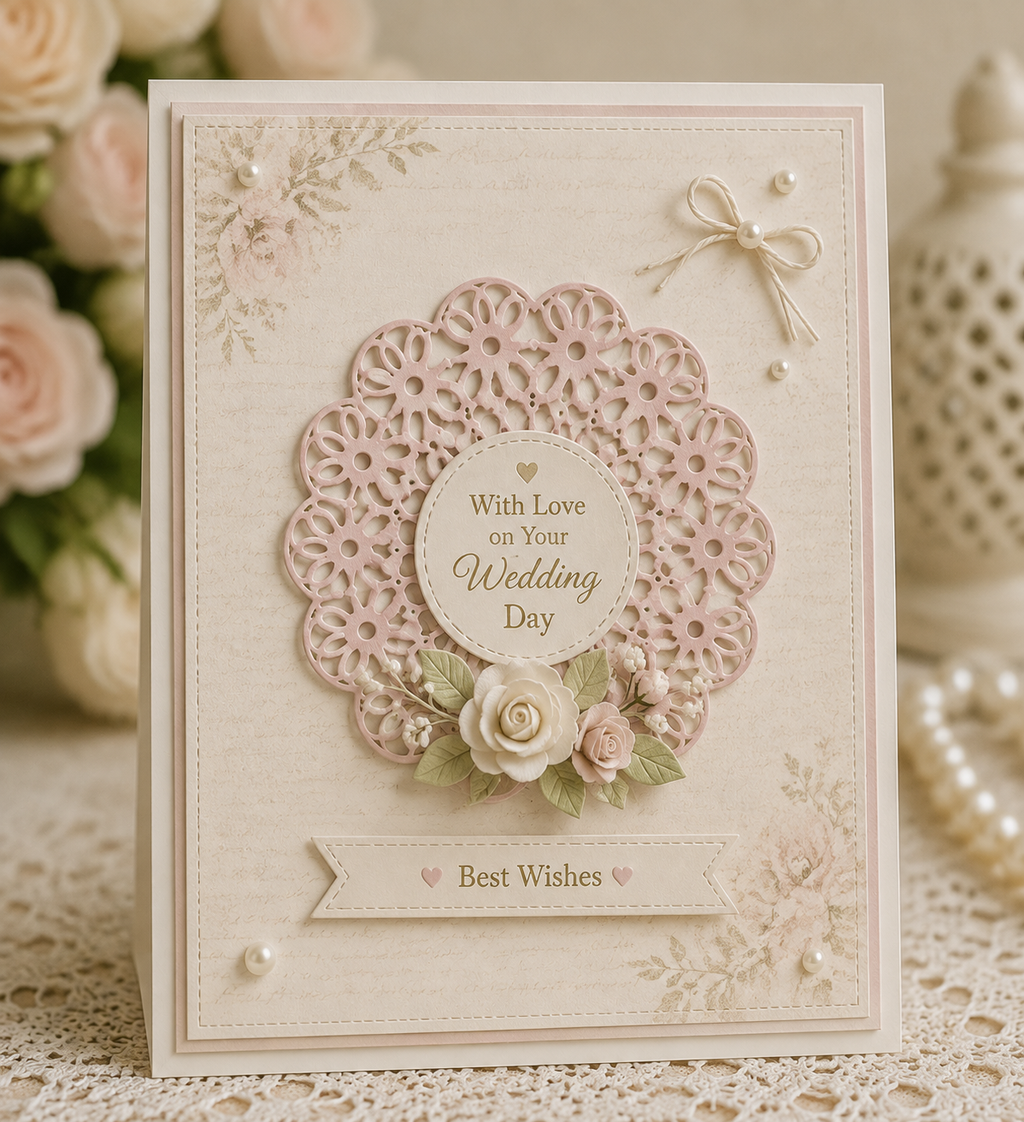 Oval Doily Frame Metal Cutting Die for Birthday Cards Scrapbooking and Romantic Paper Crafts