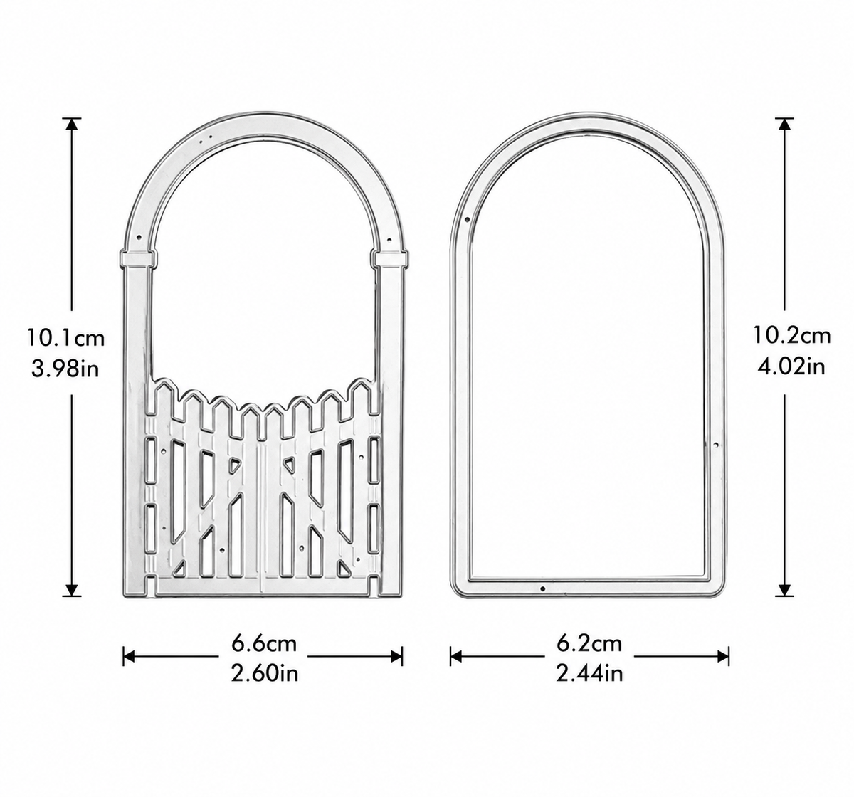 Garden Arch and Fence Metal Cutting Dies Set for Birthday Cards Scrapbooking and Floral Crafts