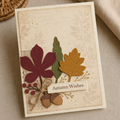 Autumn Leaves and Poinsettia Metal Cutting Dies Set for Card Making Scrapbooking and Seasonal Crafts