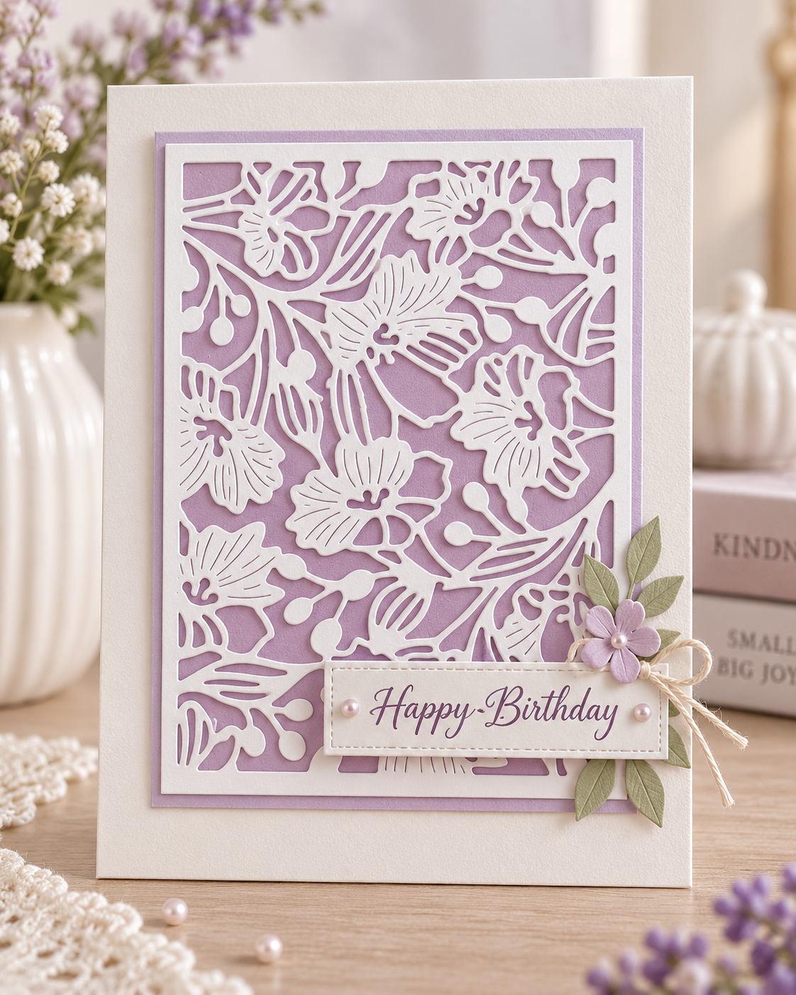 Leaf and Floral Background Metal Cutting Dies Set for Card Making and Botanical Paper Crafts