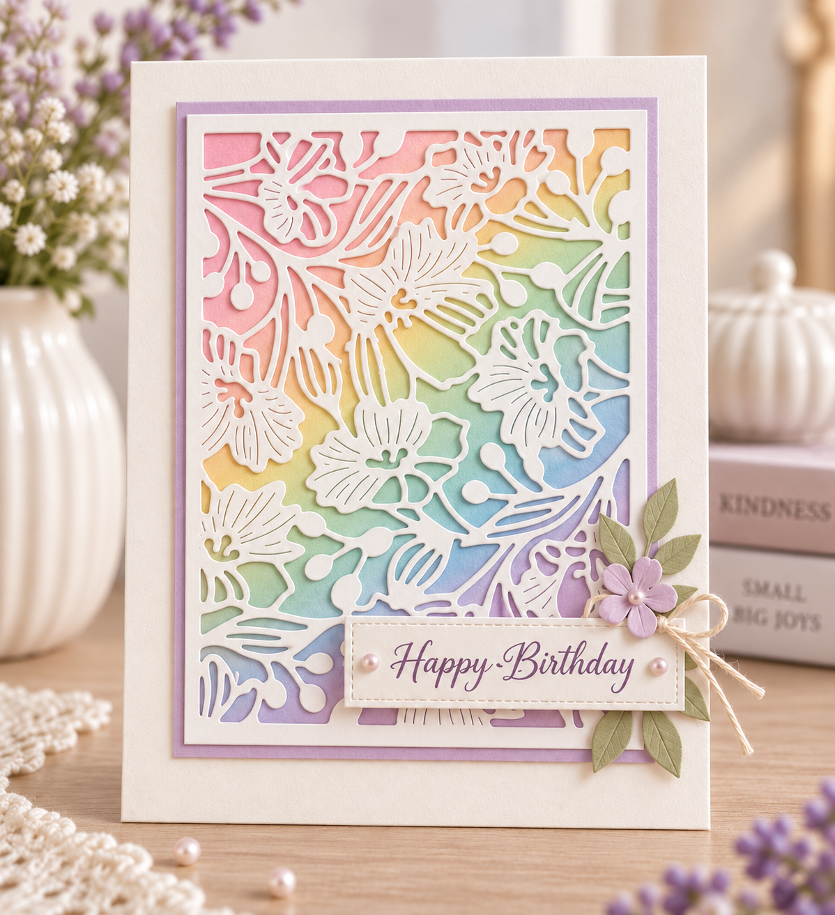 Leaf and Floral Background Metal Cutting Dies Set for Card Making and Botanical Paper Crafts