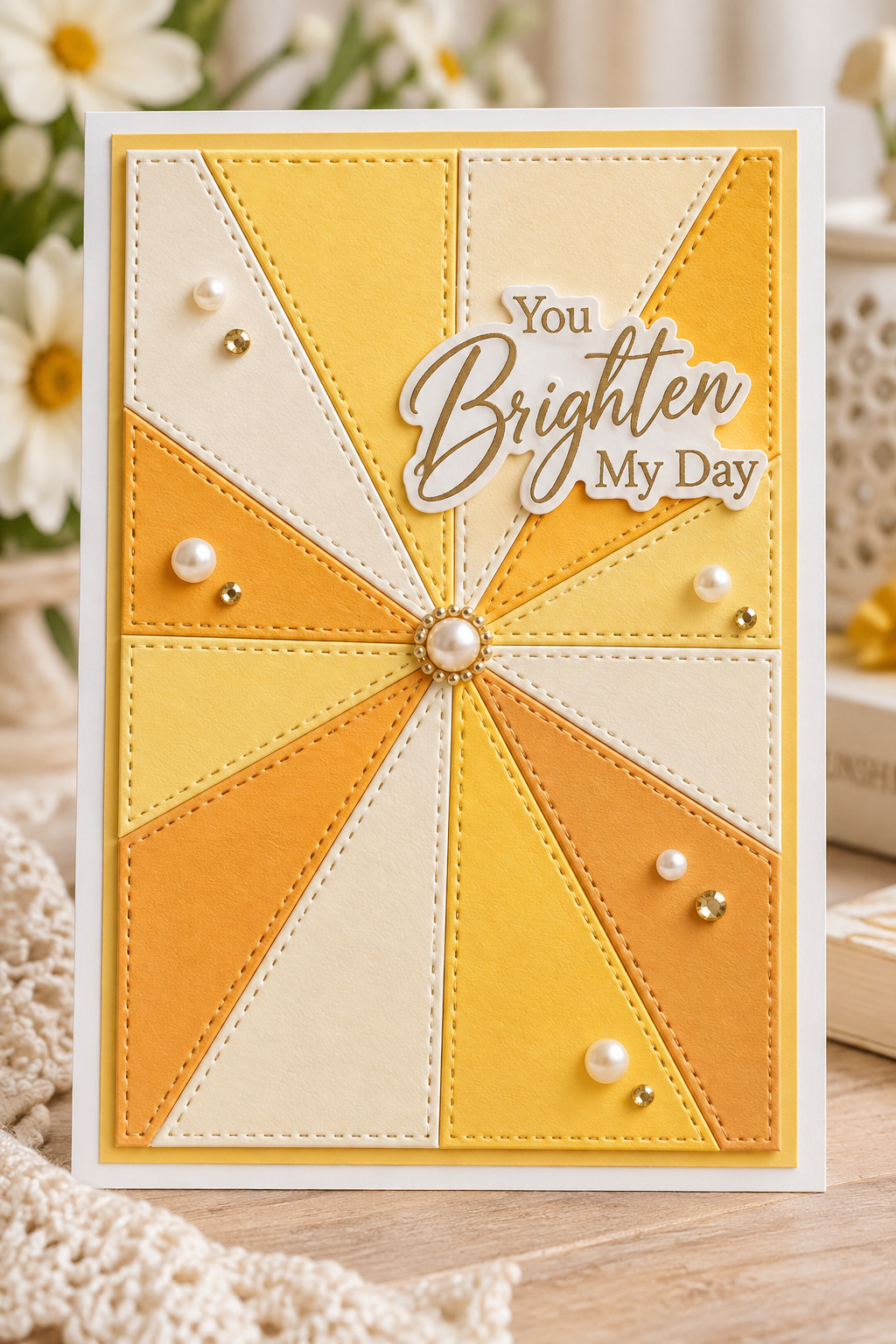 Stitched Sunburst and Curved Ray Background Metal Cutting Dies Set for Card Making