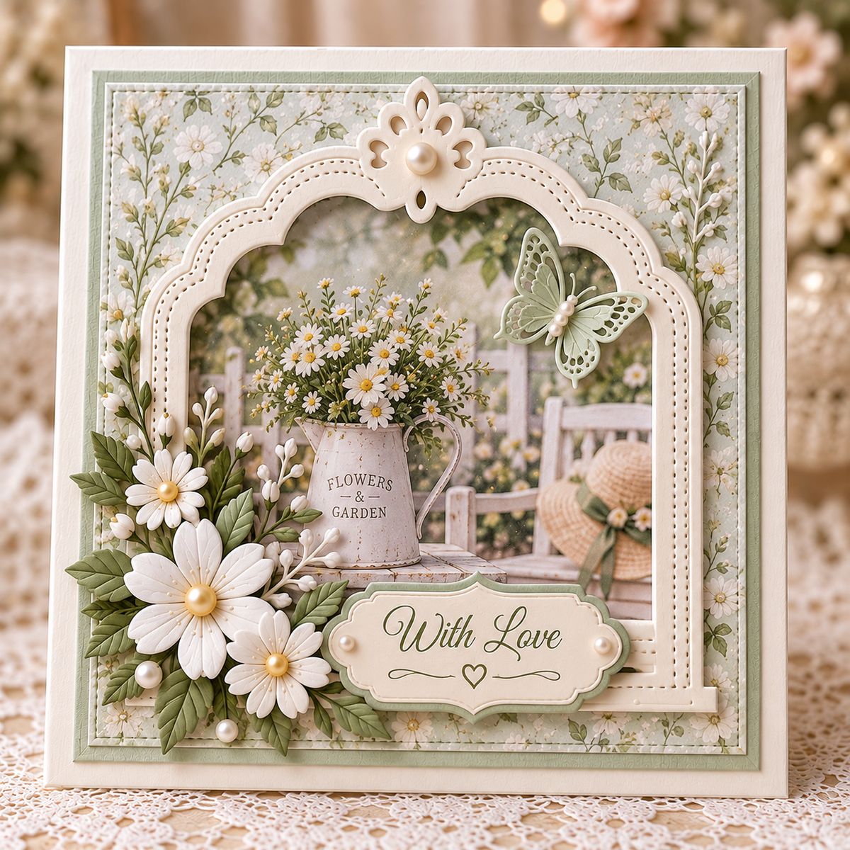 Ornate Arch Frame Metal Cutting Die with Pierced Border for Card Making Scrapbooking and Paper Crafts