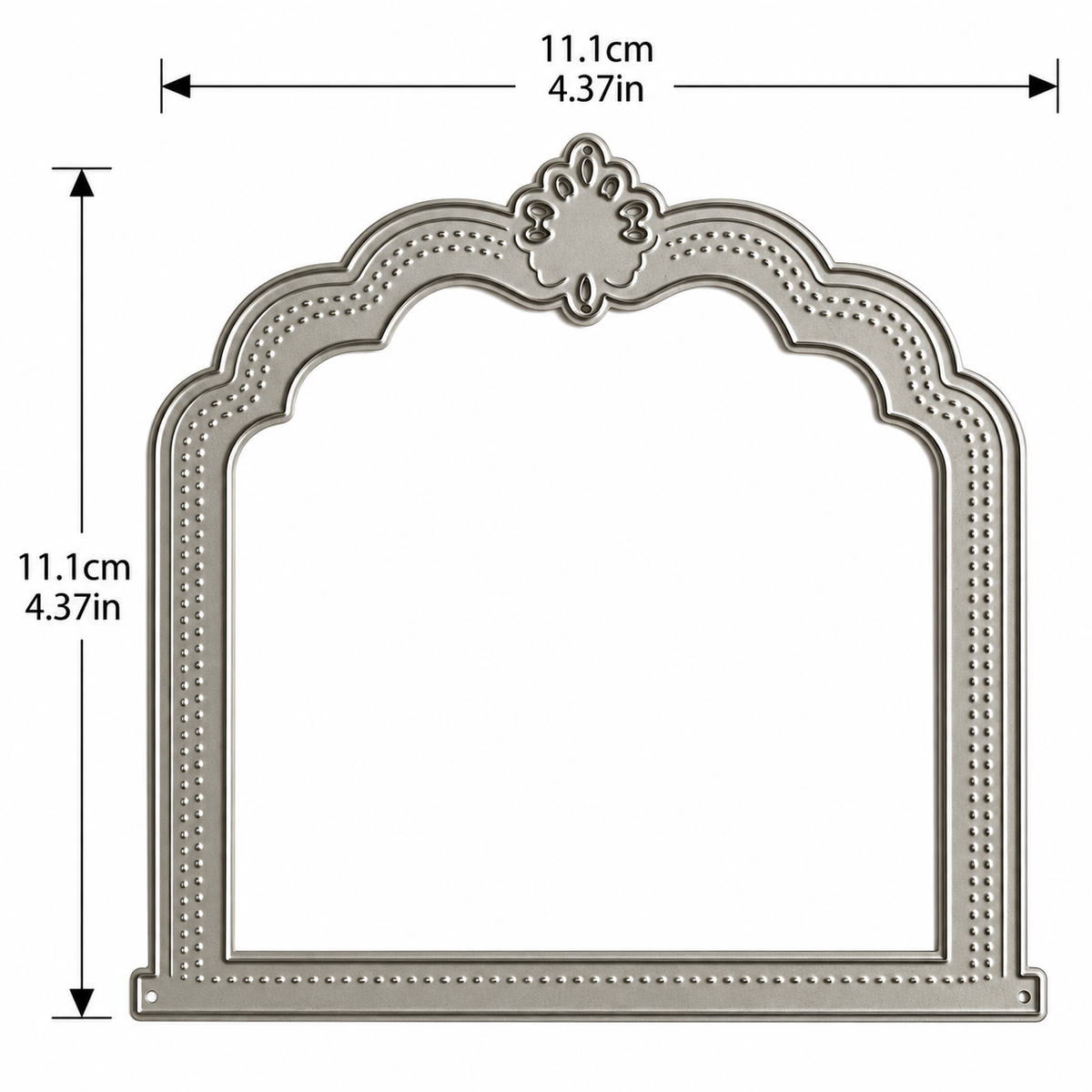 Ornate Arch Frame Metal Cutting Die with Pierced Border for Card Making Scrapbooking and Paper Crafts