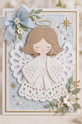 Angel Girl with Butterfly Wings Metal Cutting Dies Set for Card Making Scrapbooking and Paper Crafts