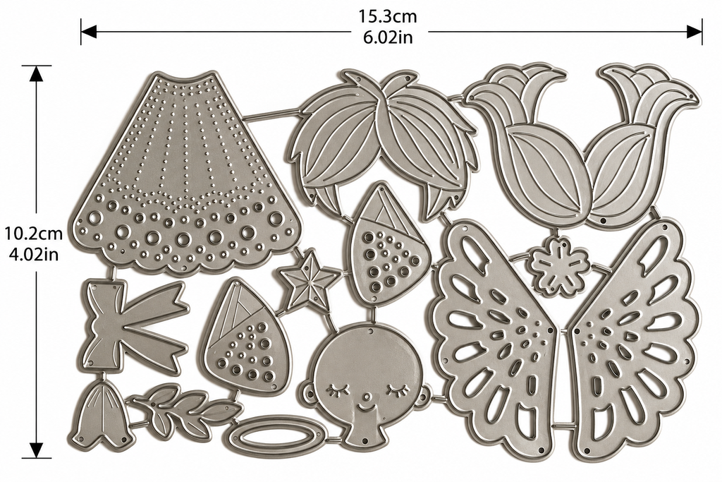 Angel Girl with Butterfly Wings Metal Cutting Dies Set for Card Making Scrapbooking and Paper Crafts