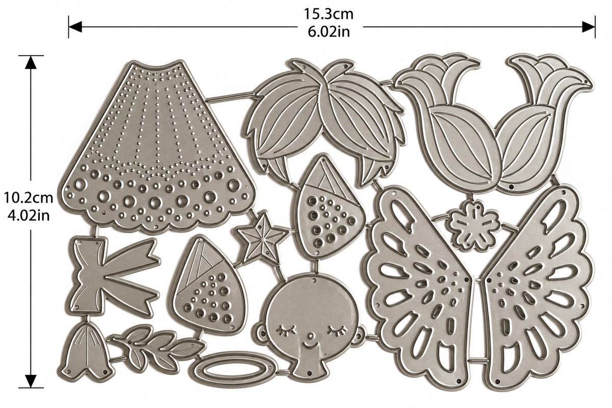 Angel Girl with Butterfly Wings Metal Cutting Dies Set for Card Making Scrapbooking and Paper Crafts