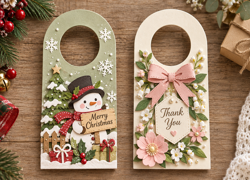 Arch Door Hanger Frame Metal Cutting Die for Christmas Halloween and Card Making