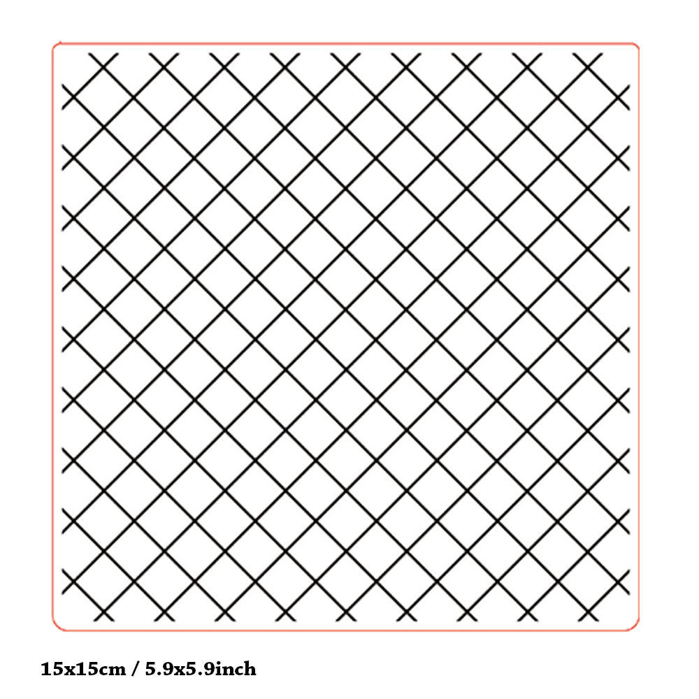Diamond Lattice Embossing Folder 5.9 x 5.9 Inch Geometric Background for Card Making and Scrapbooking