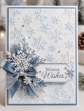 Snowflake Embossing Folder for Winter Christmas Card Making and Scrapbooking