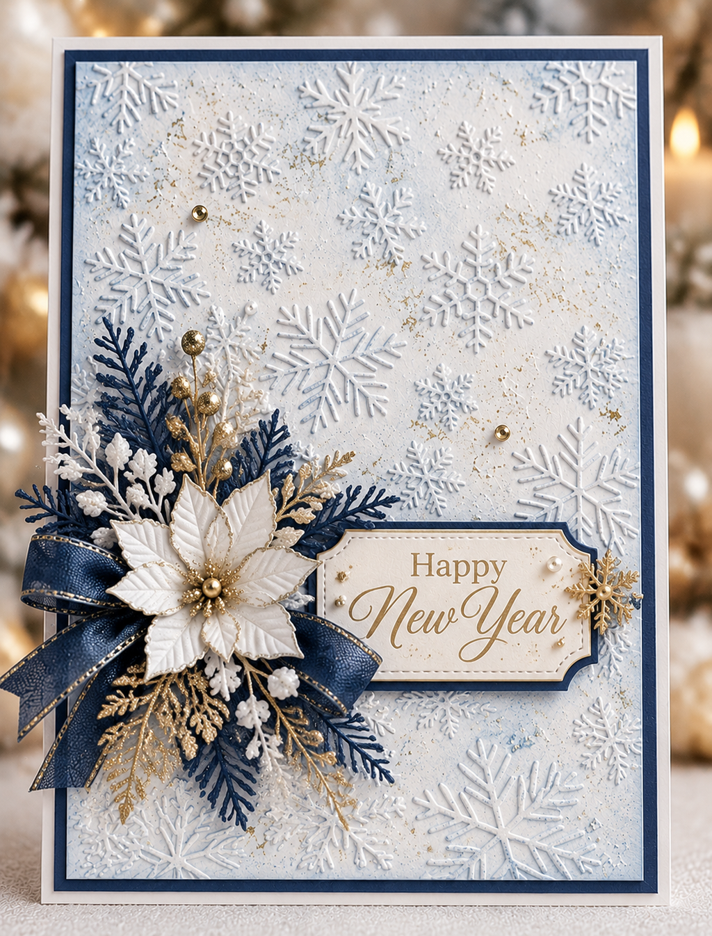Snowflake Embossing Folder for Winter Christmas Card Making and Scrapbooking