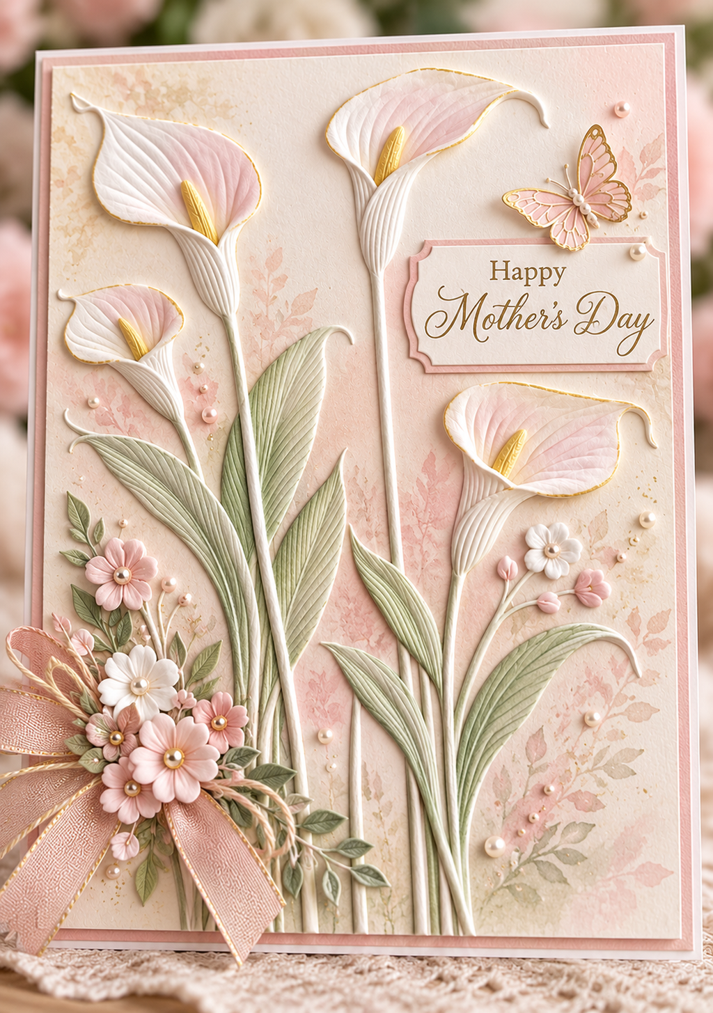 Calla Lily Floral Embossing Folder for Card Making Scrapbooking Wedding Cards and DIY Paper Crafts