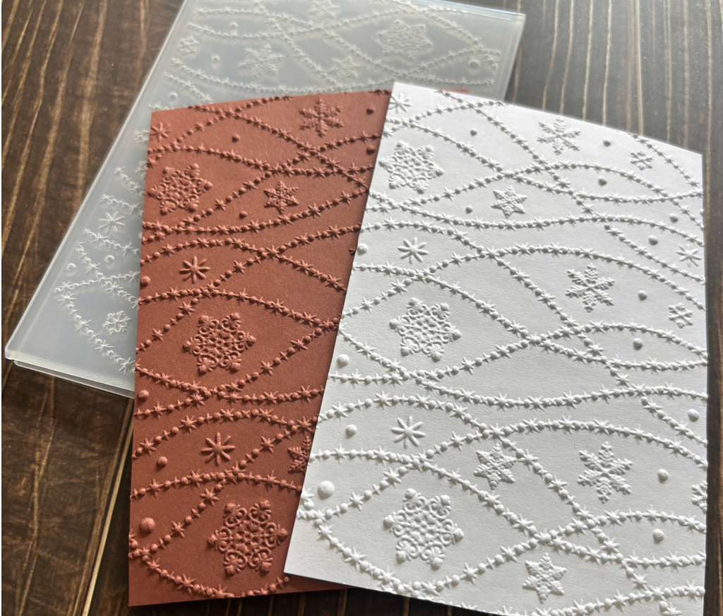 Star Garland Embossing Folder for Christmas Cards and Winter Scrapbooking