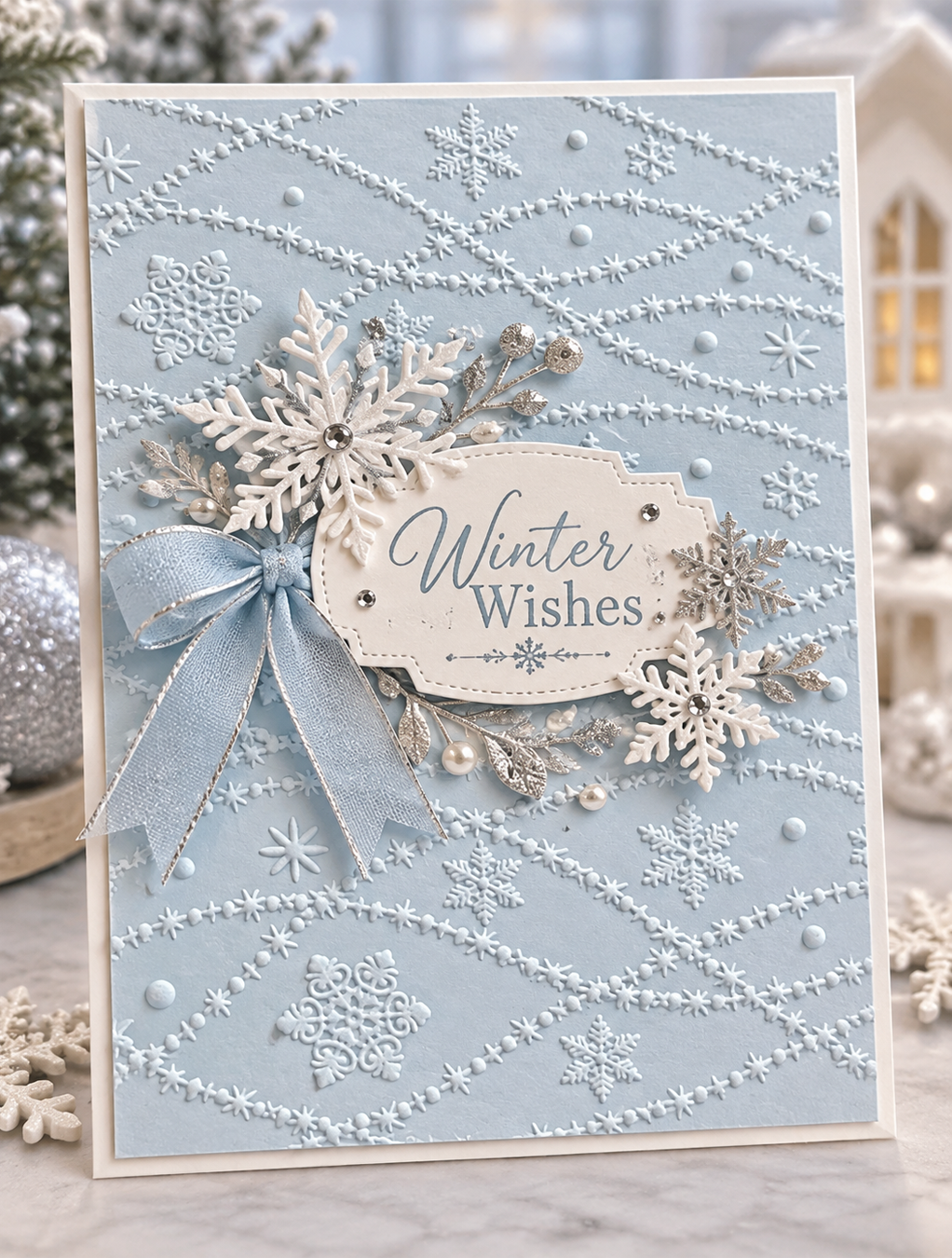 Star Garland Embossing Folder for Christmas Cards and Winter Scrapbooking
