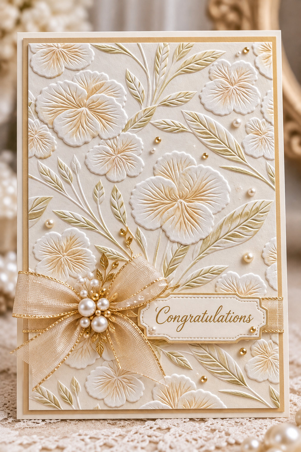 Pansy Flower Embossing Folder with Leaves for Spring Card Making and Scrapbooking