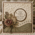 Star & Lines Embossing Folder for Card Making, 15x15cm Paper Craft Template