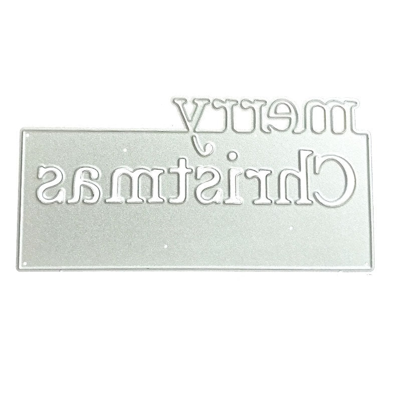 Merry Christmas Metal Cutting Die for Holiday Cards