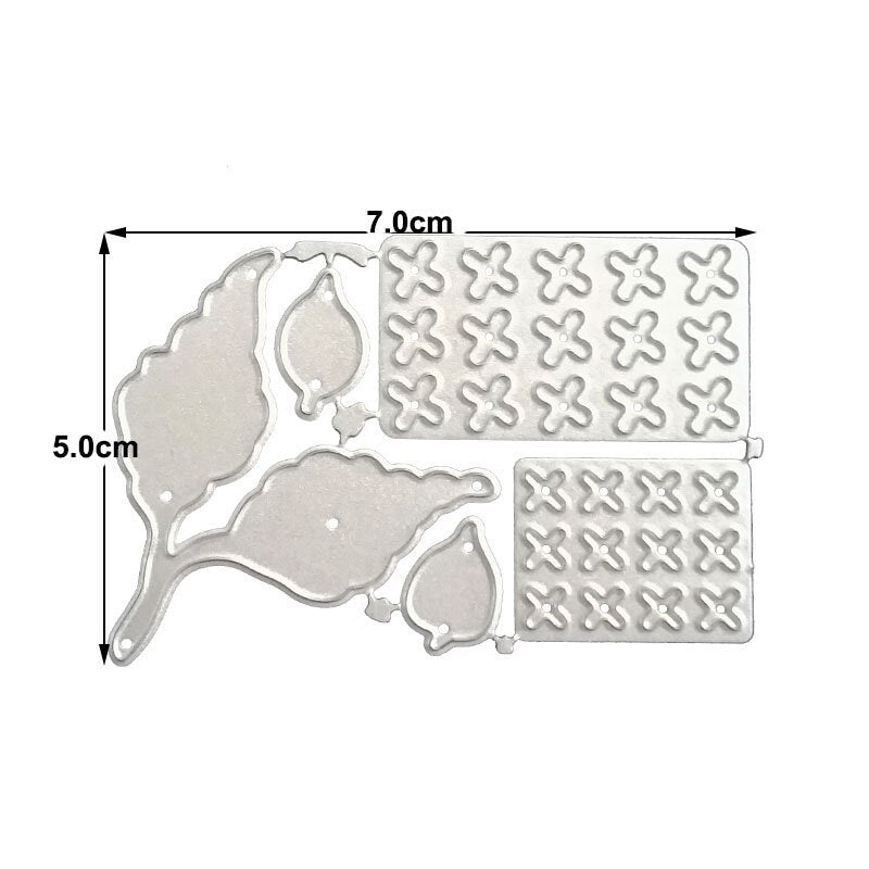Floral Die Cut Stencil, Flower Metal Cutting Die for Scrapbook Cards