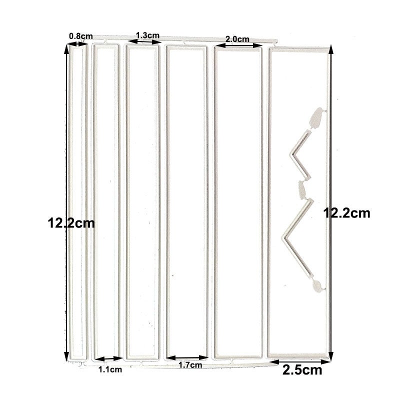 Banner Trim Metal Cutting Die Set, Flag Stencils for Cards