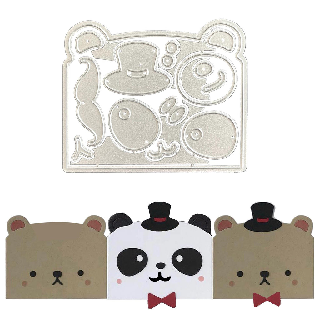 Panda Bear Metal Cutting Die Set for Cards and Crafts