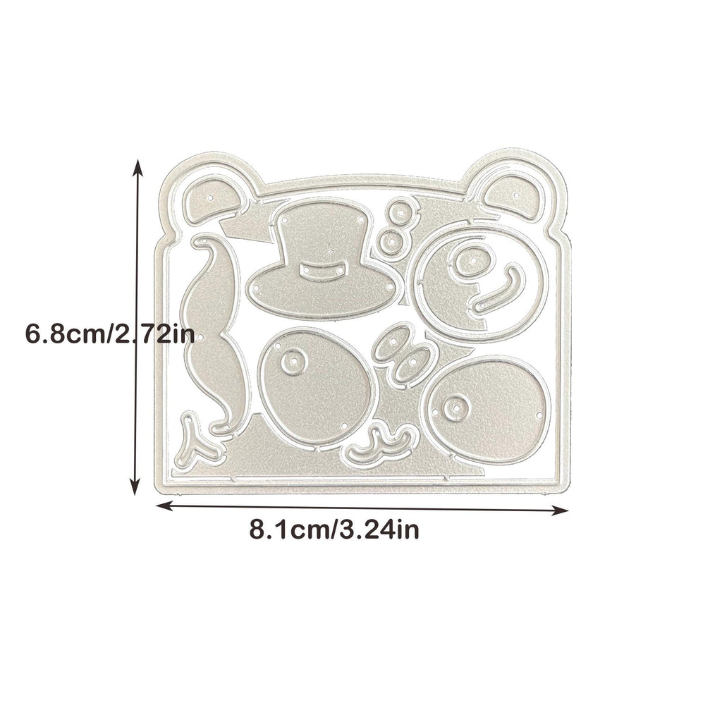 Panda Bear Metal Cutting Die Set for Cards and Crafts