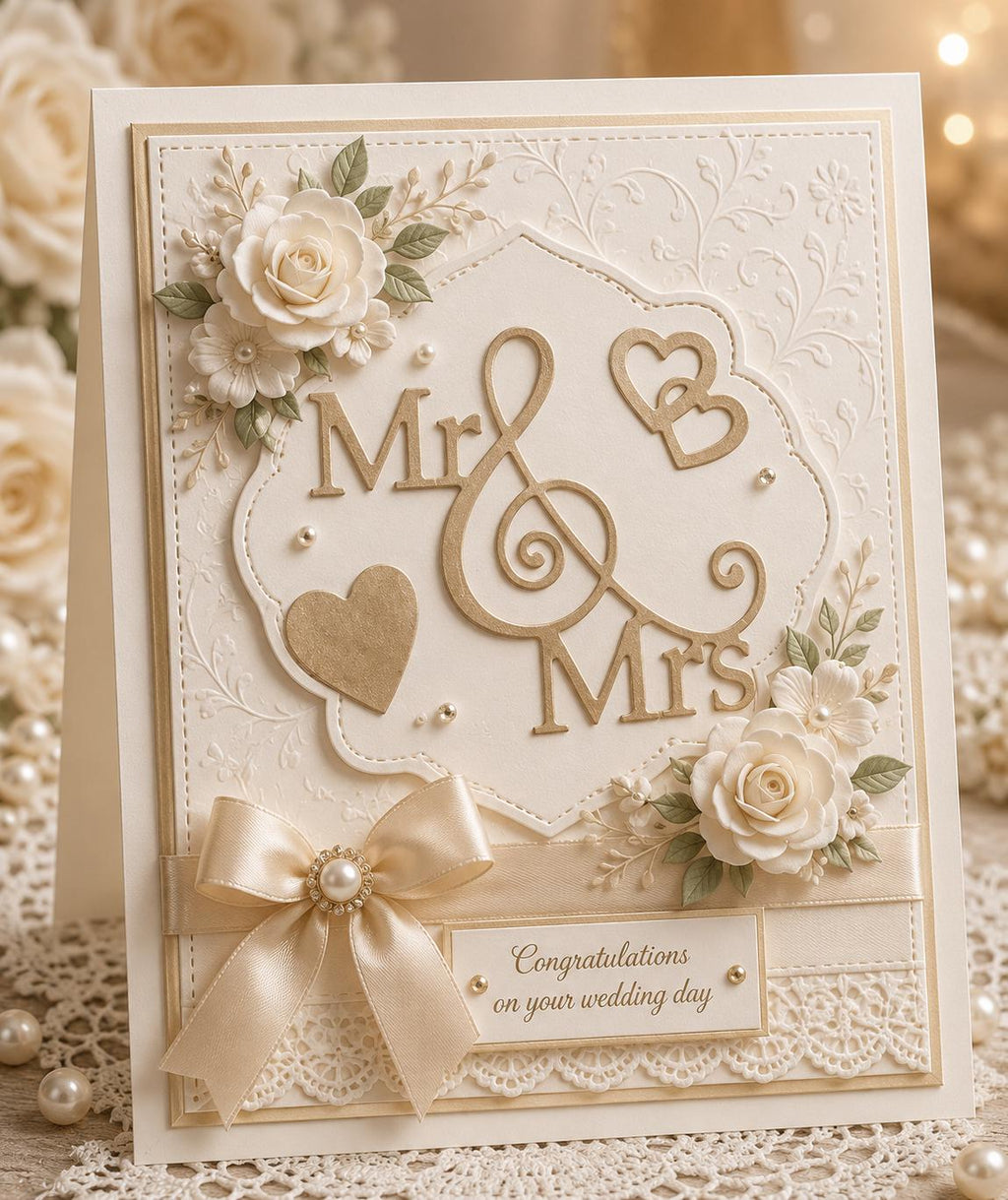 Mr and Mrs Metal Cutting Dies for Wedding Cards