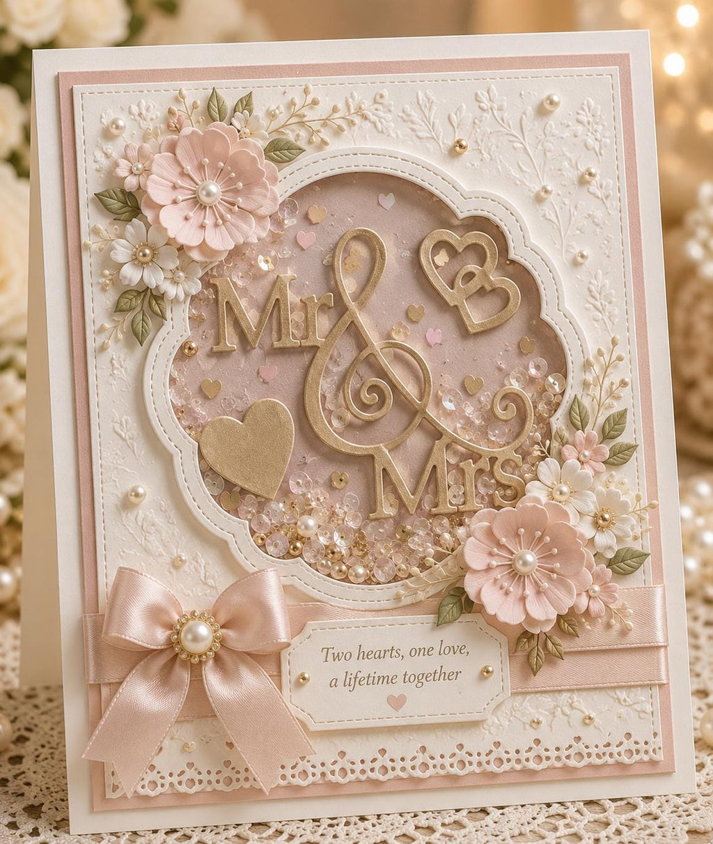 Mr and Mrs Metal Cutting Dies for Wedding Cards