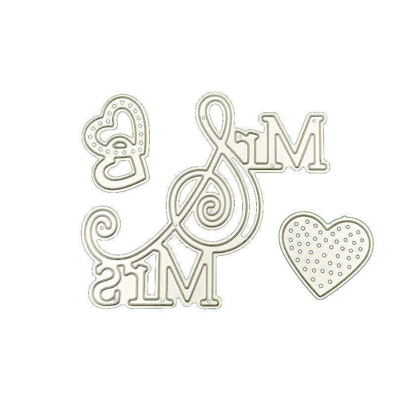 Mr and Mrs Metal Cutting Dies for Wedding Cards