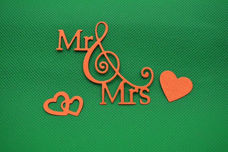 Mr and Mrs Metal Cutting Dies for Wedding Cards