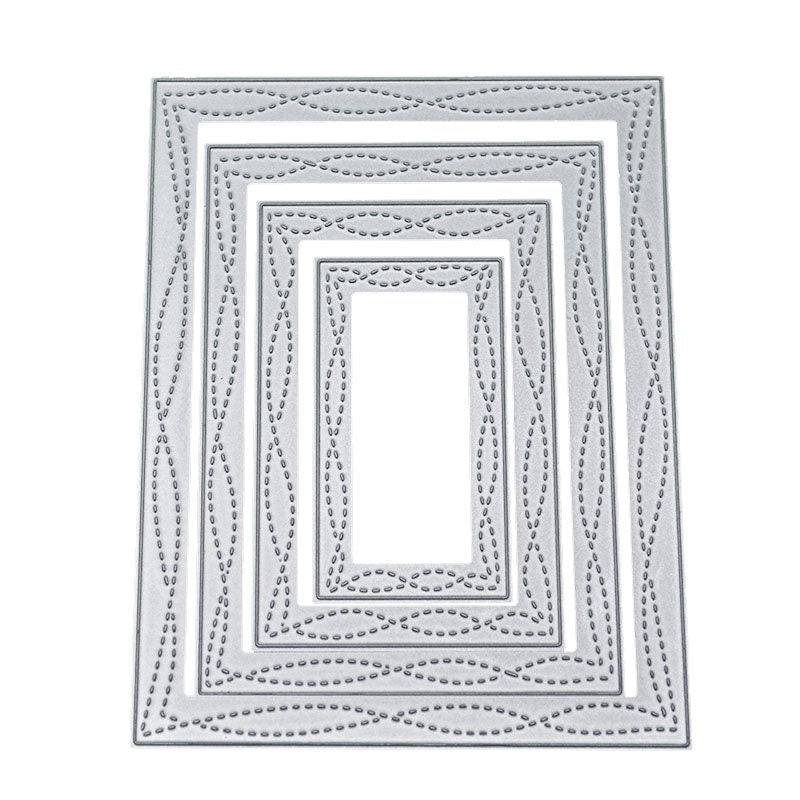 Frame Metal Cutting Dies, 4 Piece Stencil Set for Scrapbook Cards