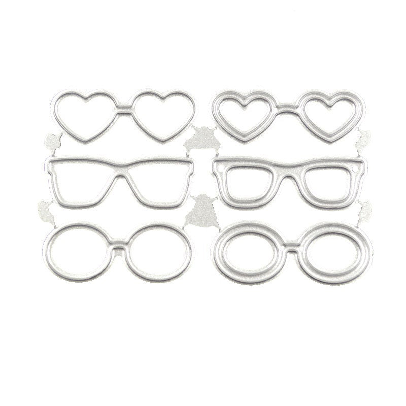 Glasses Metal Cutting Dies Set, Scrapbooking Craft Die Cut Template