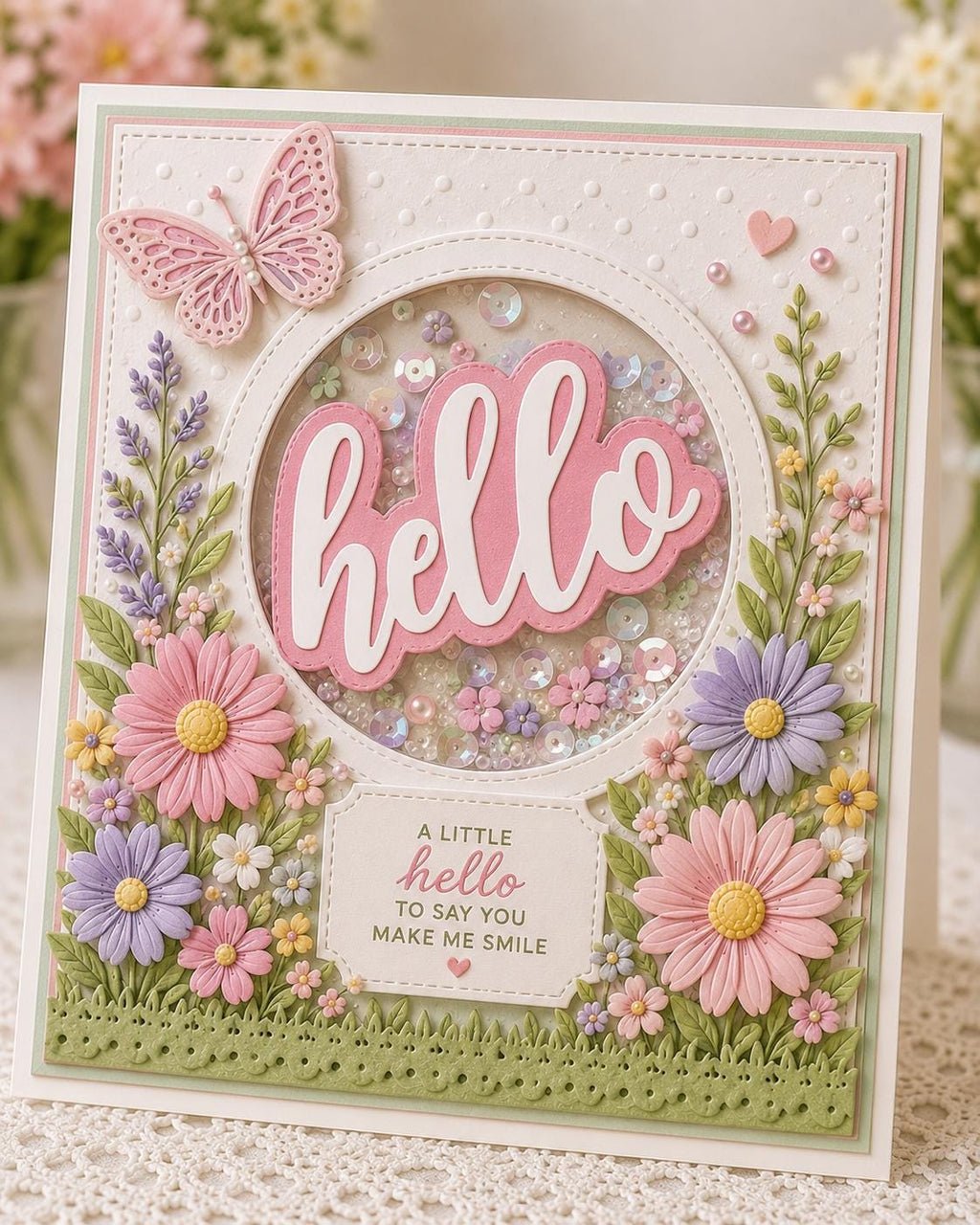 Hello Shadow Metal Cutting Die, DIY Scrapbooking Stencil