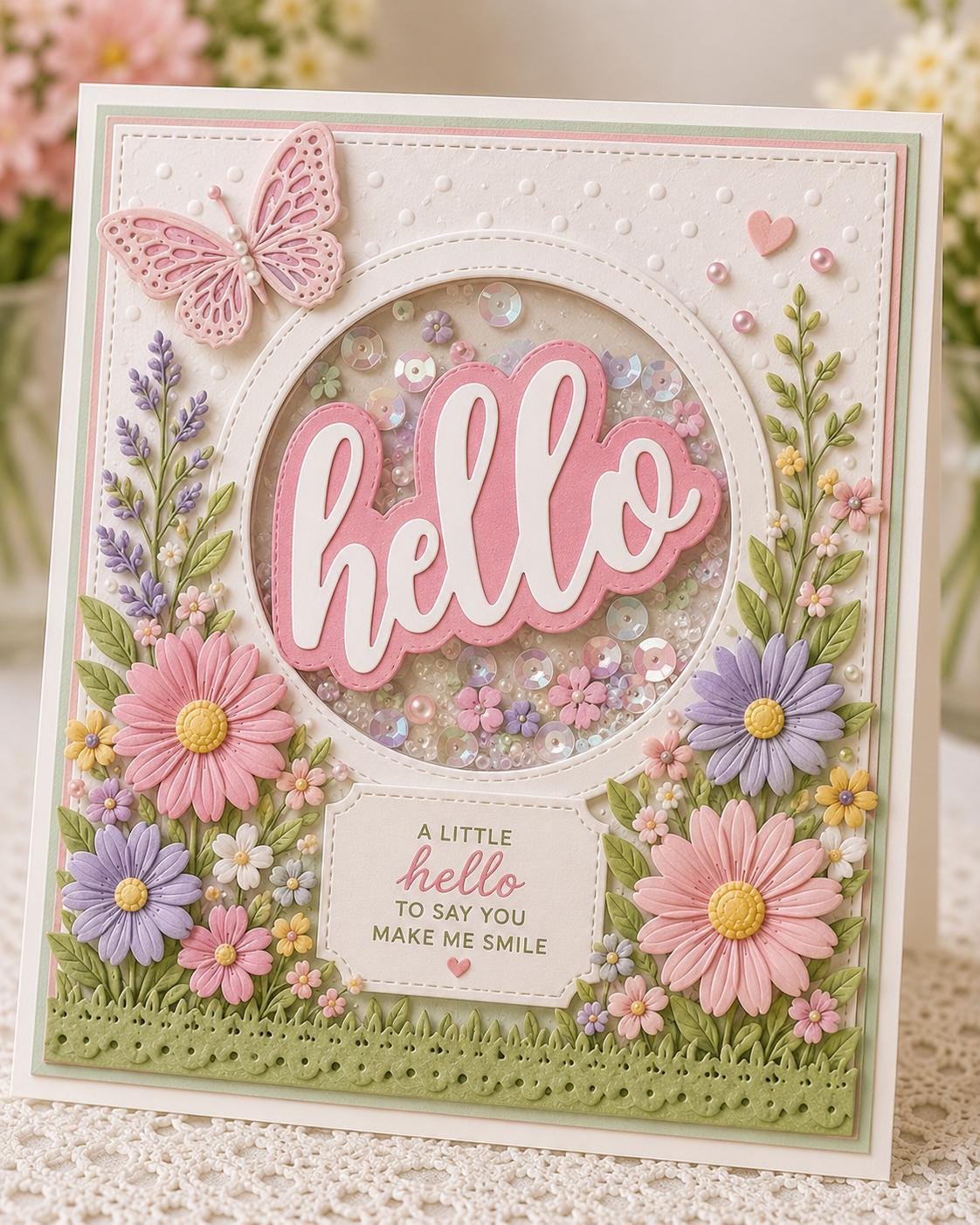 Hello Shadow Metal Cutting Die, DIY Scrapbooking Stencil