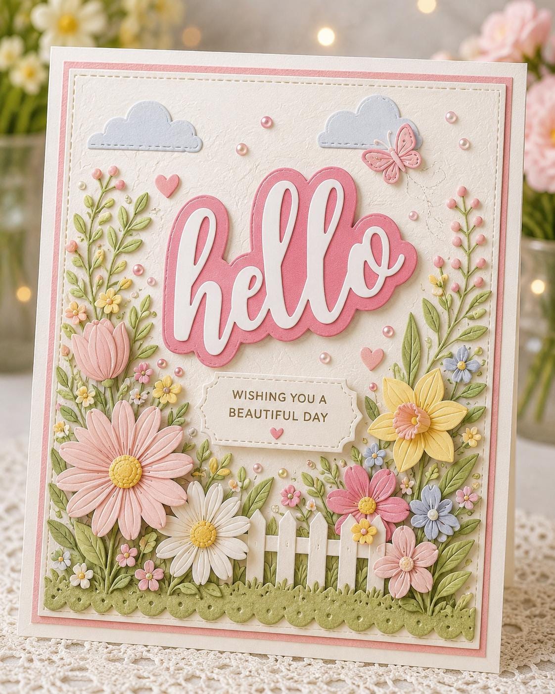 Hello Shadow Metal Cutting Die, DIY Scrapbooking Stencil