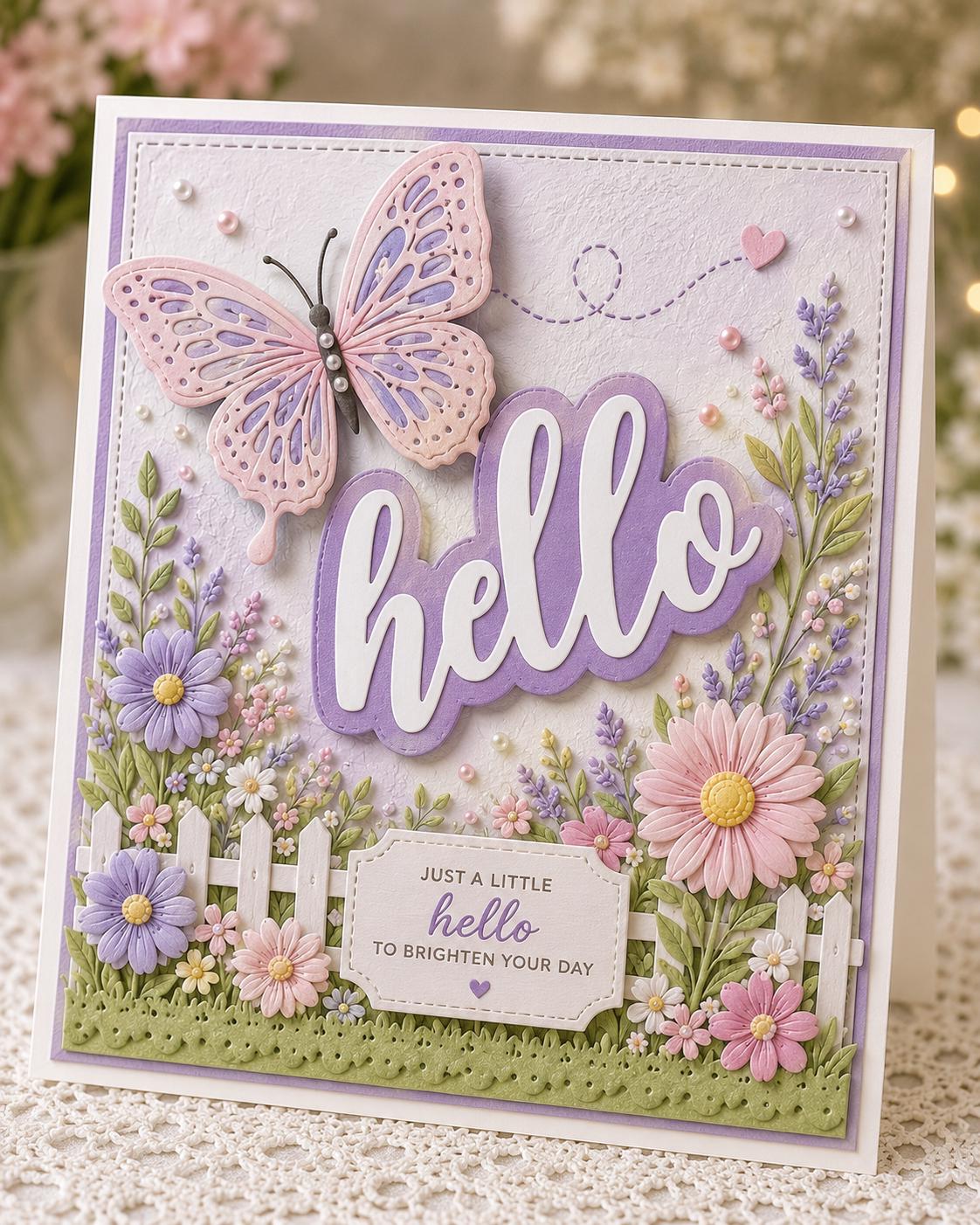Hello Shadow Metal Cutting Die, DIY Scrapbooking Stencil