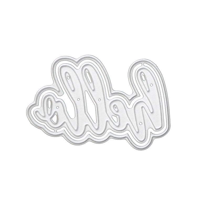 Hello Shadow Metal Cutting Die, DIY Scrapbooking Stencil