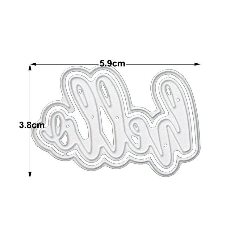 Hello Shadow Metal Cutting Die, DIY Scrapbooking Stencil