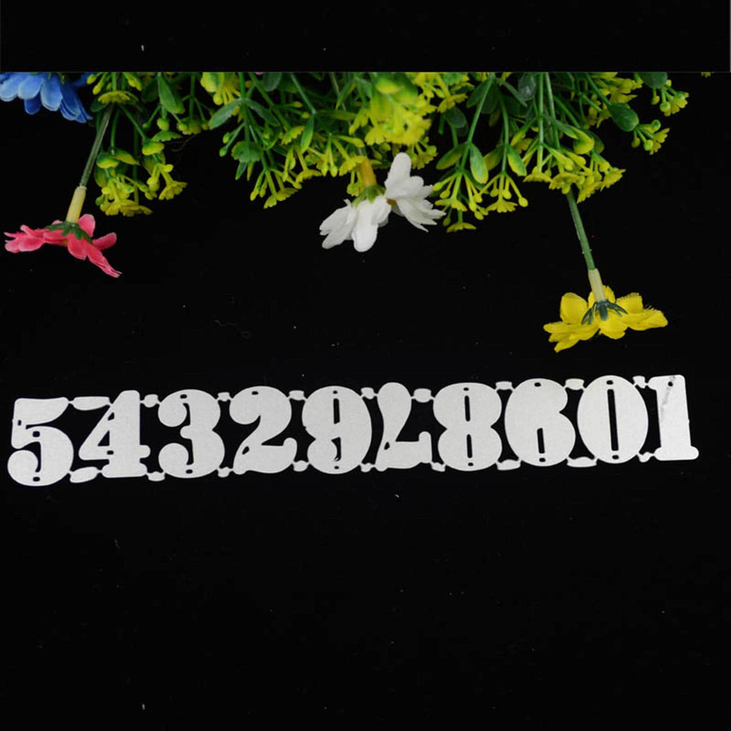 Number Metal Cutting Dies, 10 Digit Stencils for Scrapbook Cards