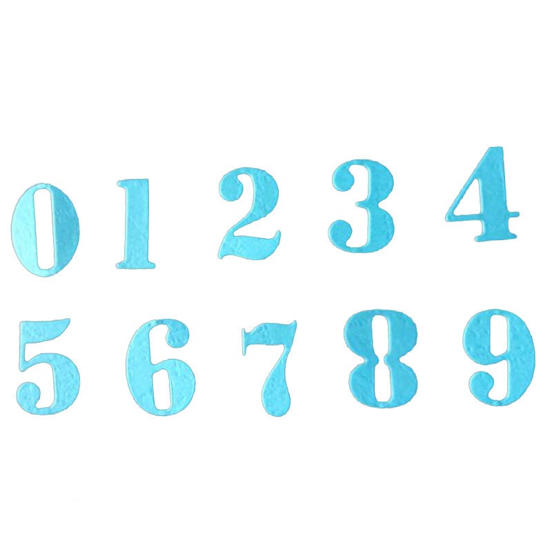 Number Metal Cutting Dies, 10 Digit Stencils for Scrapbook Cards
