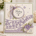 Flower Wave Metal Cutting Die Set, Floral Stencils for Cards