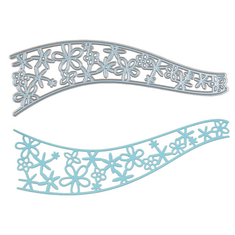 Flower Wave Metal Cutting Die Set, Floral Stencils for Cards