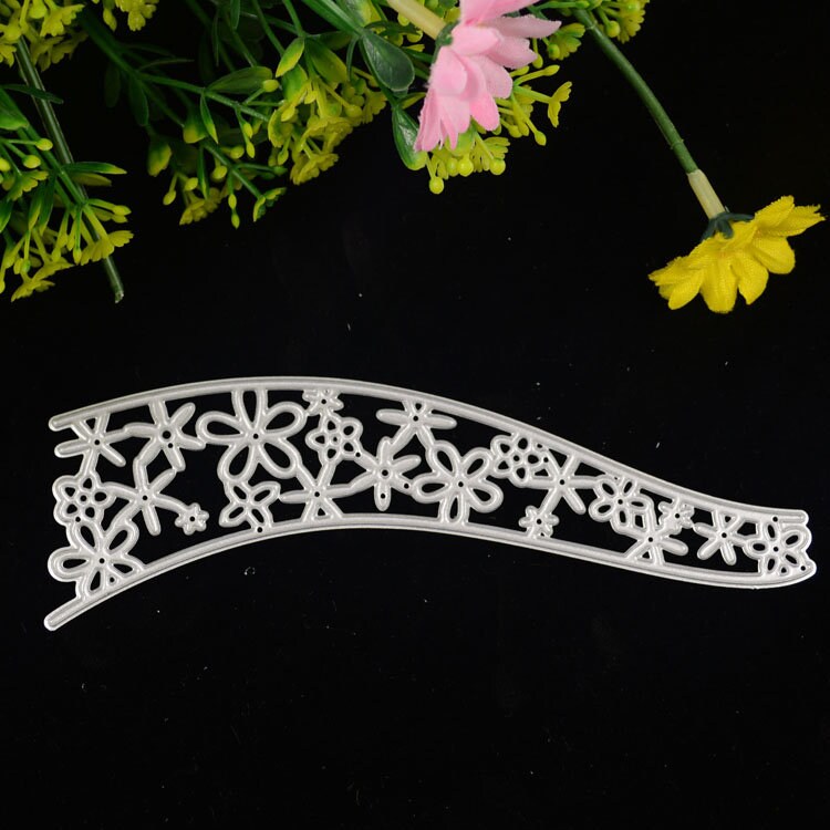 Flower Wave Metal Cutting Die Set, Floral Stencils for Cards