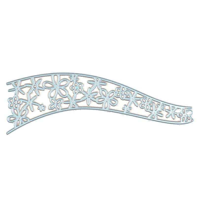 Flower Wave Metal Cutting Die Set, Floral Stencils for Cards