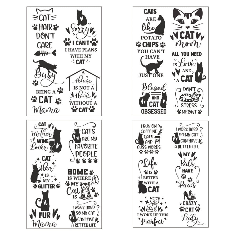 Cat Clear Silicone Stamp Set for Cards and Scrapbooks