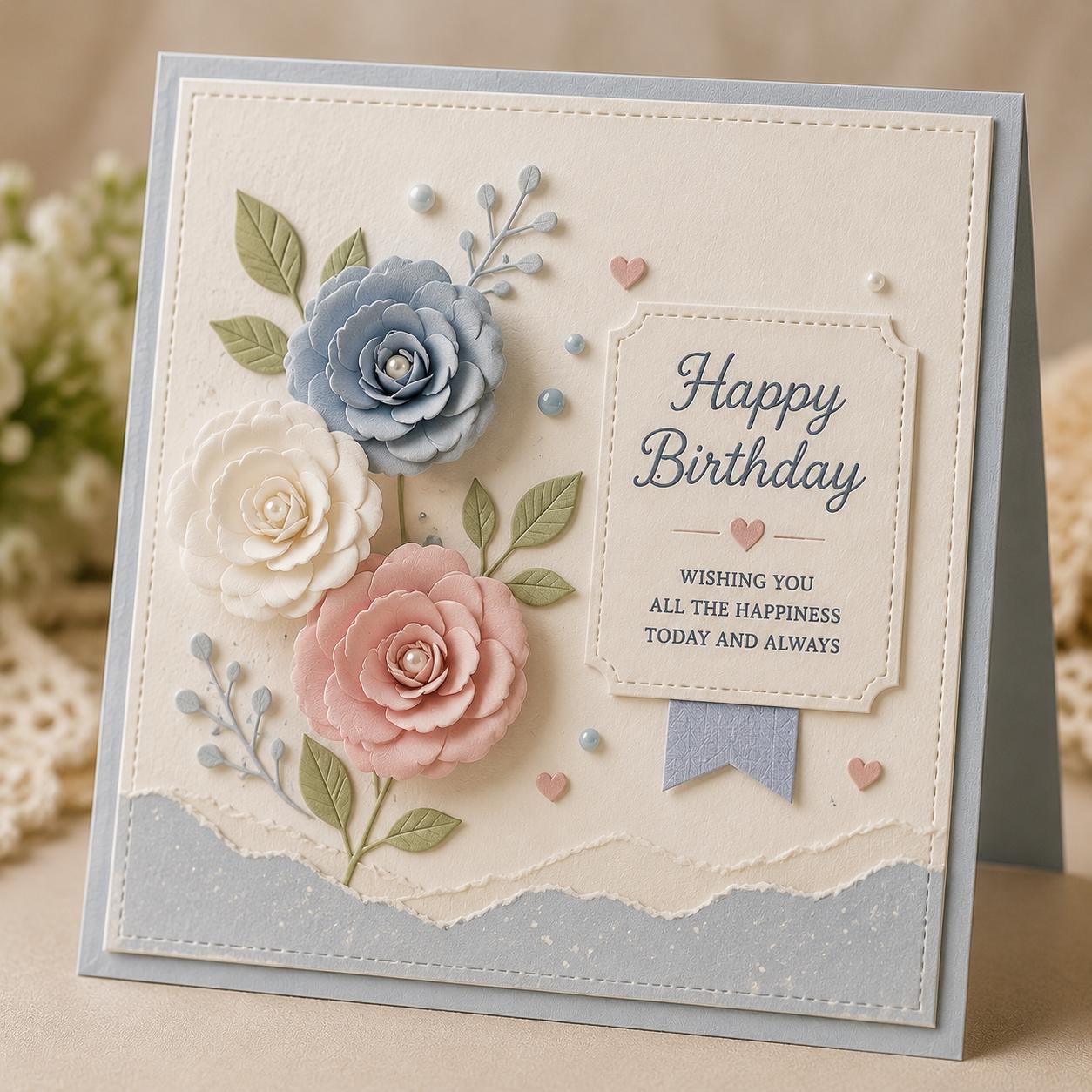 Rose Flower Metal Die Cut Set, Scrapbooking Stencil