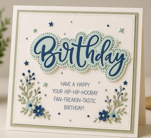 3 Birthday Metal Cutting Dies for Cards and Scrapbooks