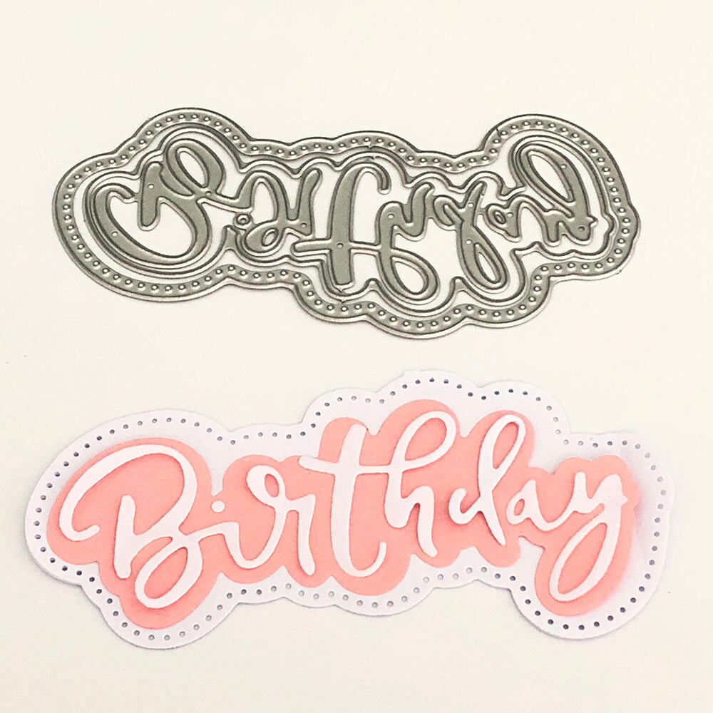 3 Birthday Metal Cutting Dies for Cards and Scrapbooks