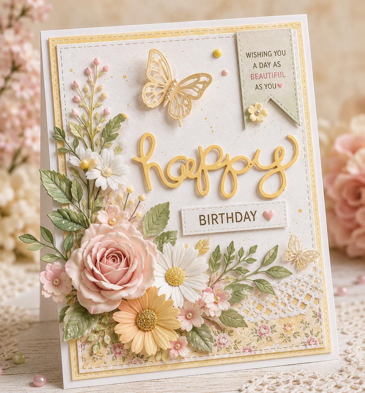 Happy Metal Cutting Die Stencil: Scrapbooking, Card Making