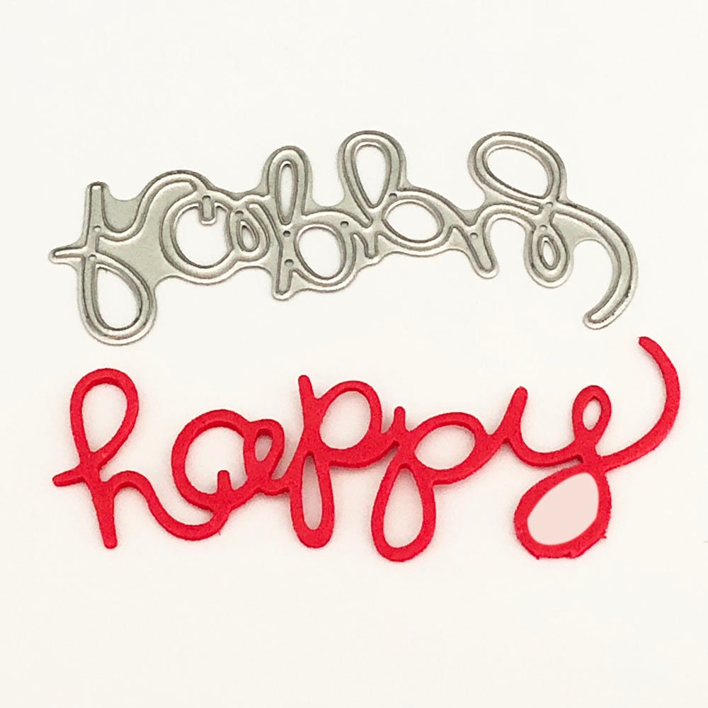 Happy Metal Cutting Die Stencil: Scrapbooking, Card Making
