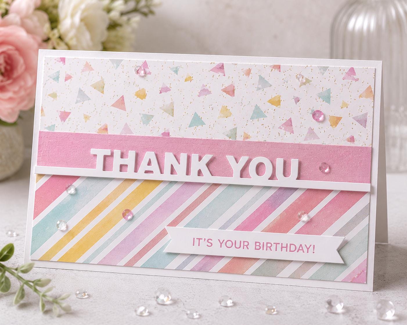 Word Strip Metal Cutting Dies, Hello Smile Thank You Set